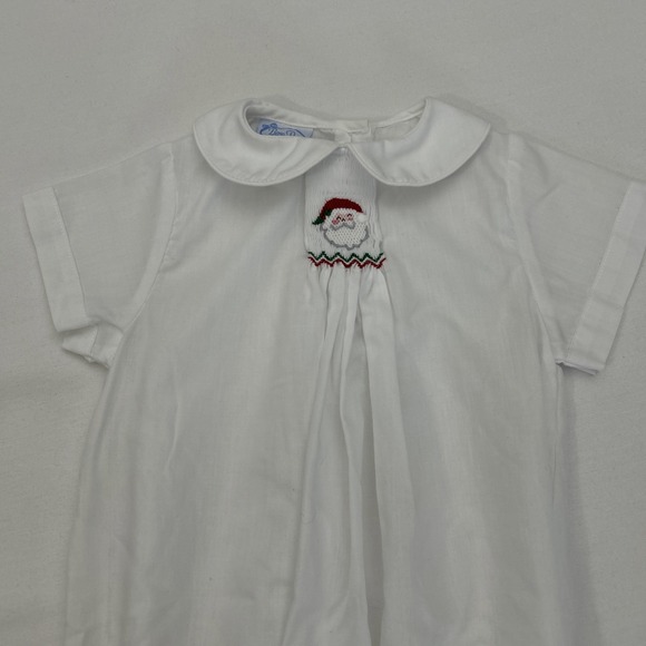 Bow Peep Other - Bow Peep‎ New Born Gown Christmas Santa Smocked White B126